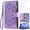 Purple, variant on Asuwish Compatible with Google Pixel 9A 5G 2025 Wallet Phone Case and Tempered Glass Screen Protector Flower Faux Leather Flip Credit Card Holder Stand Zipper Cell Cover for Pixel9A A9 Women Pink