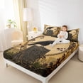 thumbnail image 4 of jejeloiu Black Crow Twin Sheet Sets,Boho Exotic Style Bedding For Boys Kids 3 Pieces, 4 of 7