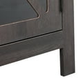 thumbnail image 5 of Private Jungle Set of 2 Vintage Wood Nightstand End Table Accent Cabinet W/Glass Door for Bedroom Office，Dark Gray, 5 of 8