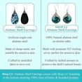 thumbnail image 6 of Abalone Shell Colorful Earrings for Women - Beach Jewelry for Women in 925 Sterling Silver Funky Colorful Beautiful Jewelry Birthday Christmas Gifts, 6 of 13