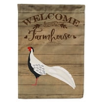 Carolines Treasures CK6873GF Silver Pheasant Welcome Garden Size Outdoor-Flags, Multicolor