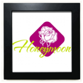 thumbnail image 1 of La Rosa del amor Mesa de pared con marco cuadrado negro, 1 of 4