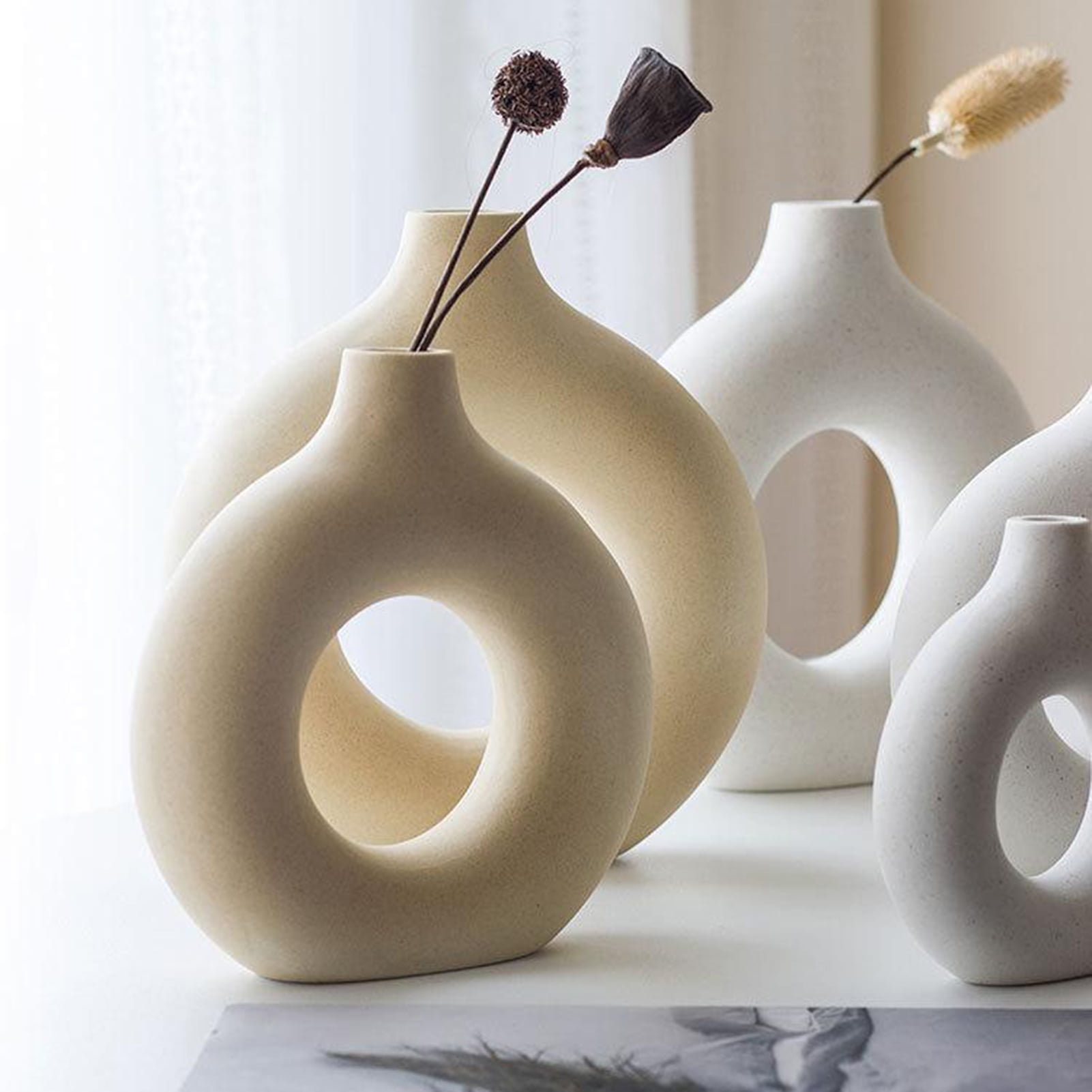 Brand new Geometric Frosted Vase flower vase Home decoration art vases office 