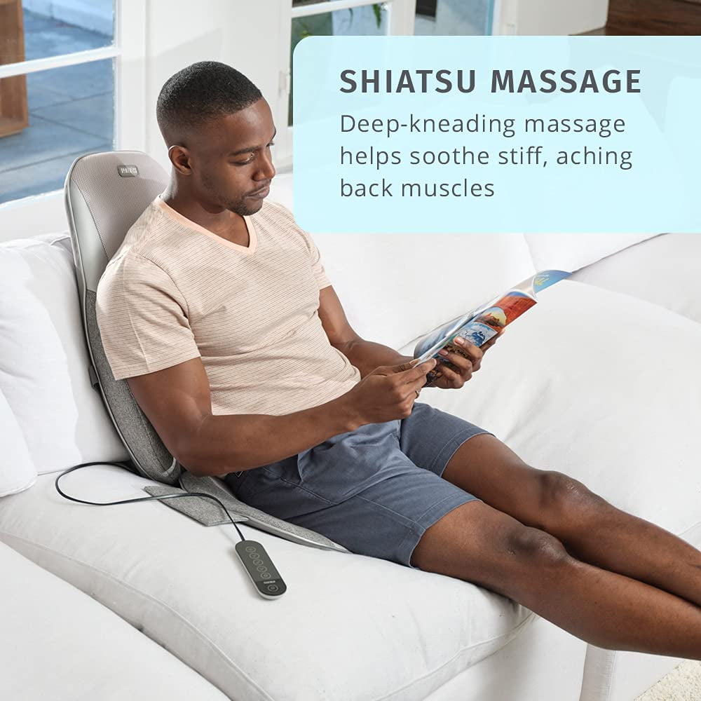 Homedics Shiatsu Massage Cushion + Heat, Deep Kneading Massager, Fits Most  Chairs, 3 Massage Zones - Walmart.com