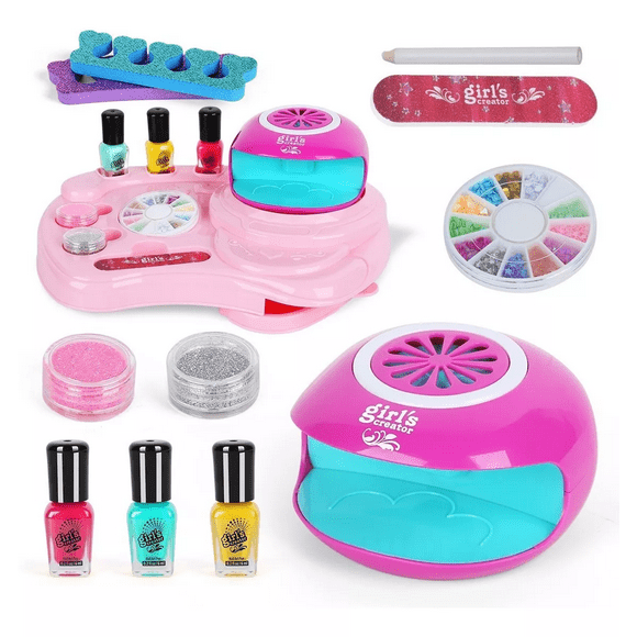 "Kit De Maquillaje Belleza De Uñas Regalo Juguetes Para Niñas Rosa "
