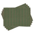 thumbnail image 1 of Ambesonne Christmas Place Mats Set of 4, Candy Canes, Standard Size, Green Red White, 1 of 6