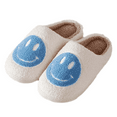 thumbnail image 5 of PacificPlex Womens Fuzzy Preppy Smile Slippers Retro Cozy Comfy Plush Warm Slip-on Happy Face Slippers Casual Indoor Soft Fluffy, 5 of 6