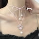 thumbnail image 4 of INS dulce espina fría amor envuelto en cinta collar colgante de perlas moda chica picante cadena de clavícula mujer joyería de pareja regalo de San Valentín, 4 of 4