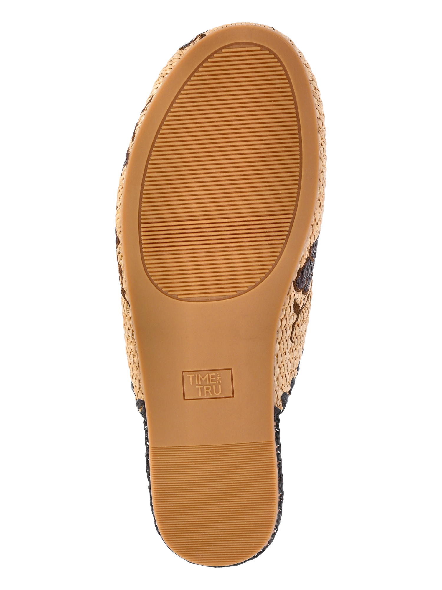 Time and Tru Women's Whipstitch Raffia Mules