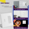 thumbnail image 2 of ENERLITES Combination Toggle Light Switch/Decorator Light Switch Plate, Double Switch Wall Plate, Standard Size 2-Gang 4.68" x 4.73", Polycarbonate Thermoplastic, Gloss Finish, SI881131-W, White, 2 of 5