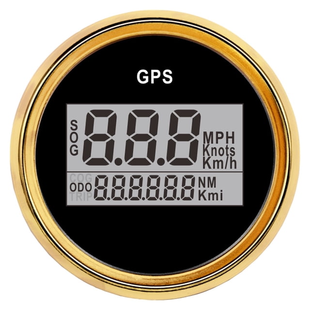 Digital Car Speedometer GPS Odometer 52mm GPS Speedometer Odometer Car Speed Gauge GPS LCD Boat Car Waterproof Digital Gauge ,High Precision