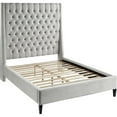 thumbnail image 2 of Maklaine Contemporary Upholstery Cream Velvet Queen Bed, 2 of 9