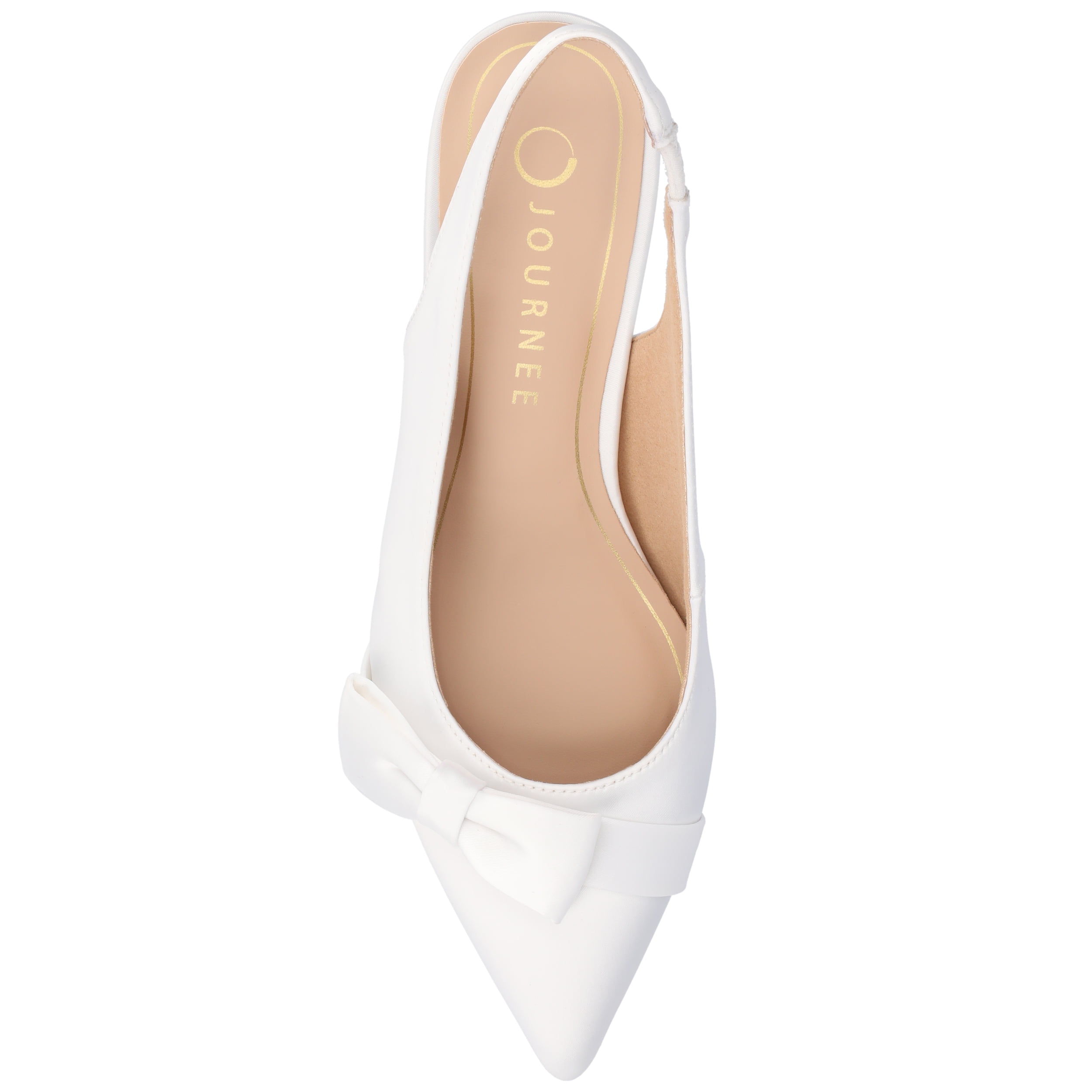 Journee Womens Paloma Sling Back Pointed Toe Kitten Heel Pumps