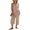 BT23_Khaki, variant on Summer Two Piece Sets Women 2026 Stiped Going Out Outfit Sleeveless Tank Top Wide Leg Capri with Pockets Pant Suit Black M