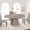 Gray, variant on 47"-63" Expandable Oval Dining Table – Round Kitchen Table with Hidden Leaf & Storage Shelf – Sturdy Metal Legs for 4-6 People, Space-Saving Design