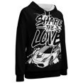 thumbnail image 6 of Share The Love Hoodie for Women, Fashion Pullover Hooded, Casual Novelty Long Sleeve Sweatshirt, Off Shoulder Sleeve Hoodie, 6 of 9