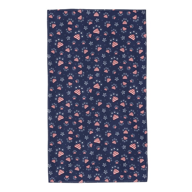 Fotbe Star Dog Paw Toalla Premium con Patrón, Toalla de Microfibra de Secado Rápido, Ligera y Altamente Absorbente (27.5x16in), Ideal para Uso Diario