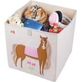 thumbnail image 4 of Wildkin 13 Inch Kids Storage Cube for Boys and Girls, Toy Organizer (Horses Pink), 4 of 6