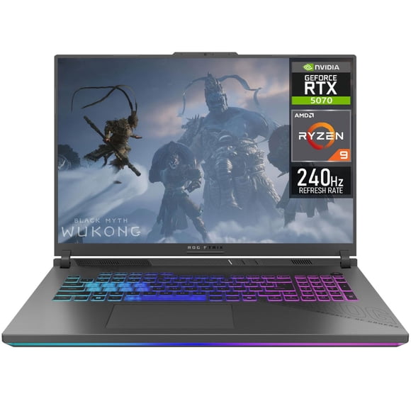 Laptop Gamer ASUS ROG Strix G18 NVIDIA GeForce RTX 5070 Ryzen 9 9955HX 32GB DDR5 SSD 1TB 18" Teclado Ingles Gaming y Edicion