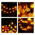 thumbnail image 4 of Mistaha Horror Pumpkin Halloween String Lights 10FT 20LEDs Spooky Pumpkin Decorative Hanging Lights Waterproof LED, 4 of 8