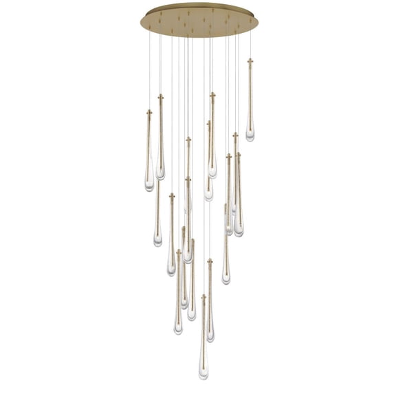 27W 18 Led Pendant-18 Inches Tall And 25.5 Inches Wide-Gold Finish Et2 Lighting E24219-118Gld