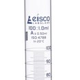 thumbnail image 2 of Cilindro Graduado EISCO 100ml - Tolerancia Clase A 0.50ml - Base Redonda - Graduaciones Azules - Vidrio Borosilicato 3.3, 2 of 5