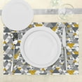 thumbnail image 3 of Ambesonne Yellow Grey Place Mats Set of 4, Zig Zag Triangles, Standard Size, Charcoal Grey Marigold, 3 of 6