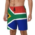 thumbnail image 5 of Men's 2 in 1 Swim Trunks with Compression Liner South African Flag Quick Dry Beach Shorts, 5 of 6