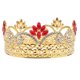 thumbnail image 2 of Tiara de Rhinestone Princesa Nupcial Decoración Bricolaje Coser de utilizar Oro, 2 of 9