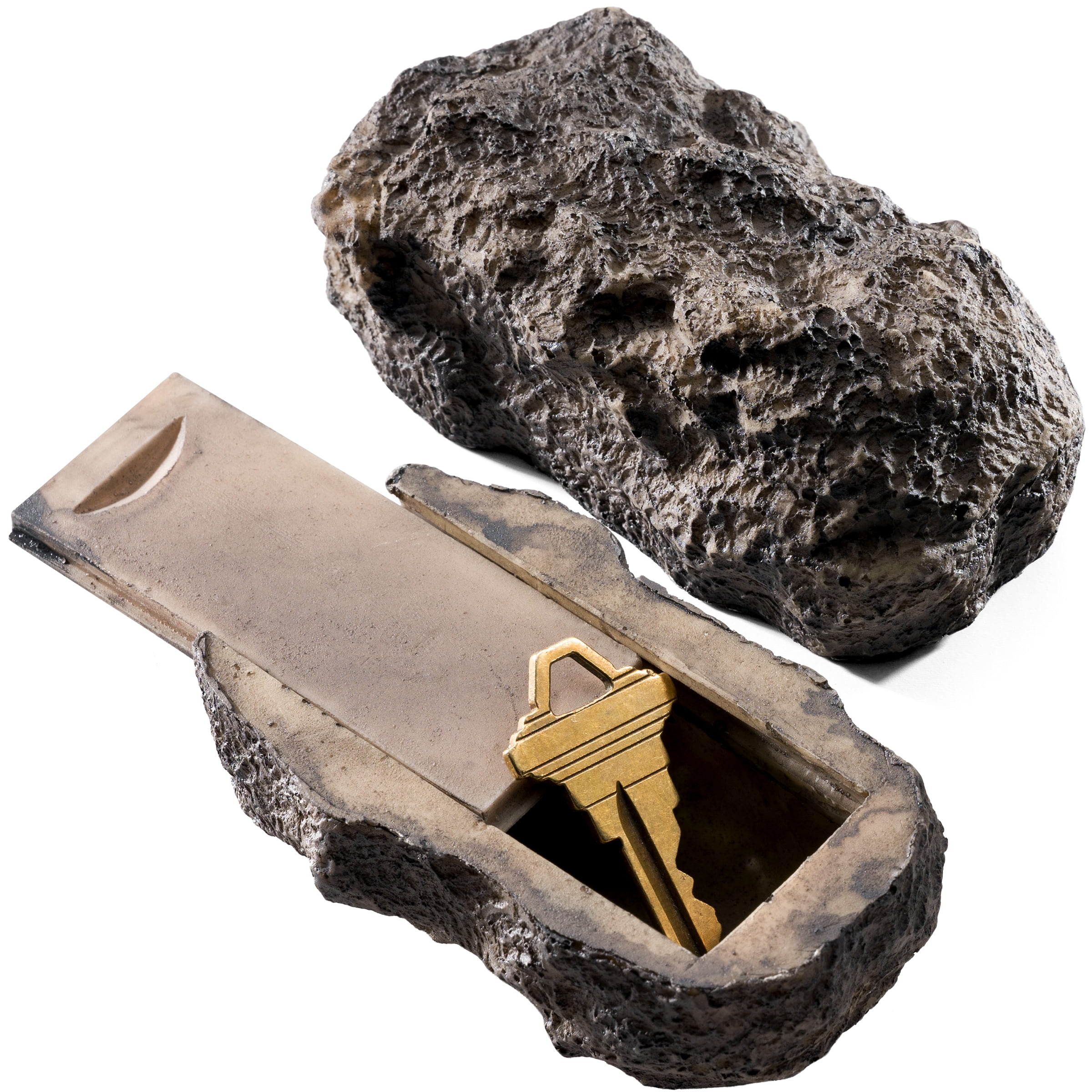 Rockey Safe Hide A Key in Plain Sight in A Real Looking Rock/Stone, Holds Standard Sized Spare Keys