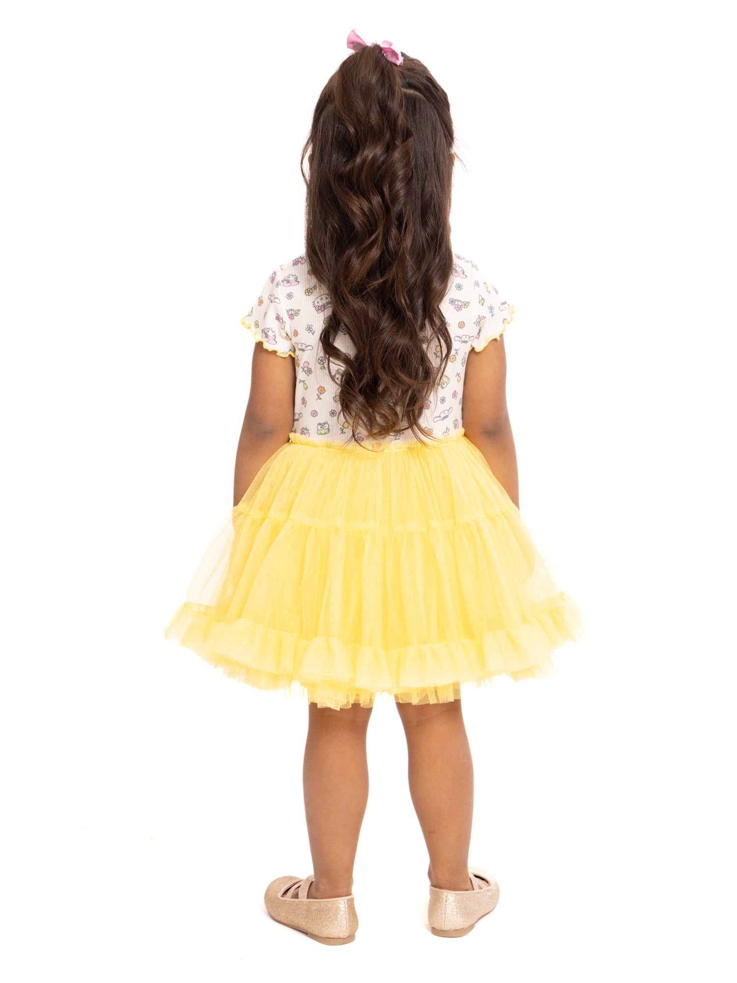 Hello Kitty Toddler Girls Graphic Tutu Dress with Short Sleeves, Sizes 12M-5T