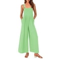 thumbnail image 2 of Baqcunre Jumpsuits for Women Womens Overalls Casual Loose Sleeveless Adjustable Straps Wide Leg Jumpsuit with 2 Pockets Jumpsuits for Women Dressy One Piece Jumpsuits for Women, 2 of 6