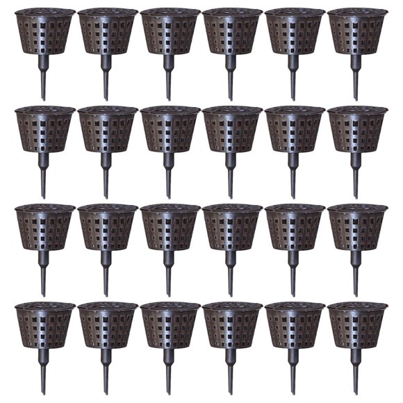 SEWCHICS 30pcs Root Tabs for Aquarium Plants Bonsai Fertilization Basket Black Plastic Square for Enthusiasts