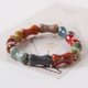 thumbnail image 4 of Paquete de 2 pulseras de cerámica coloridas, estilo étnico simple, variedad de formas, cadena de mano elástica para mujeres y niñas, 4 of 6