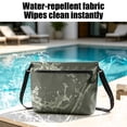 thumbnail image 6 of UNLLLL Waterproof Zipper Storage Crossbody Bag, Portable PVC Beach Toiletry Organizer, Travel Dry Shoulder Bag, for Swimming Diving Outdoor Adventure Use (Army Green), 6 of 7