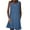 Blue, variant on Patlollav Womens Dress,Women'S Fashion Casual Holiday Summer Round Neck Pockets Solid Color Sleeveless Party Beach Dress