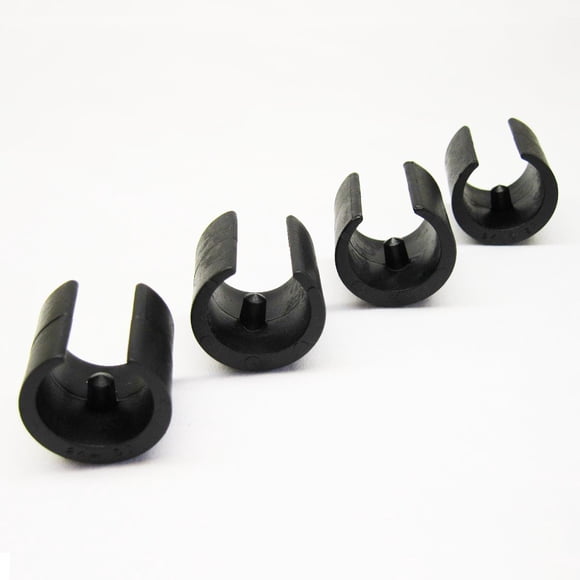 Breuer Glisseurs de Chaise - Capuchons en Plastique à une Seule Broche en Forme de U Noir (Ensemble de 20) - Fabriqué en Italie