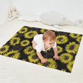 thumbnail image 2 of Black Sunflower Pattern Blanket,Comfortable Soft Flannel Throw Blanket,All Season,Warm Lightweight Blankets for Sofa Bed Couch Living Room Chair,30"x40", 2 of 4