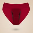 thumbnail image 3 of RYRJJ Period Underwear for Women Seamless Menstrual Panties Postpartum Ice Silk Mid Waist Easy Clean Teens Briefs(Wine,S), 3 of 4
