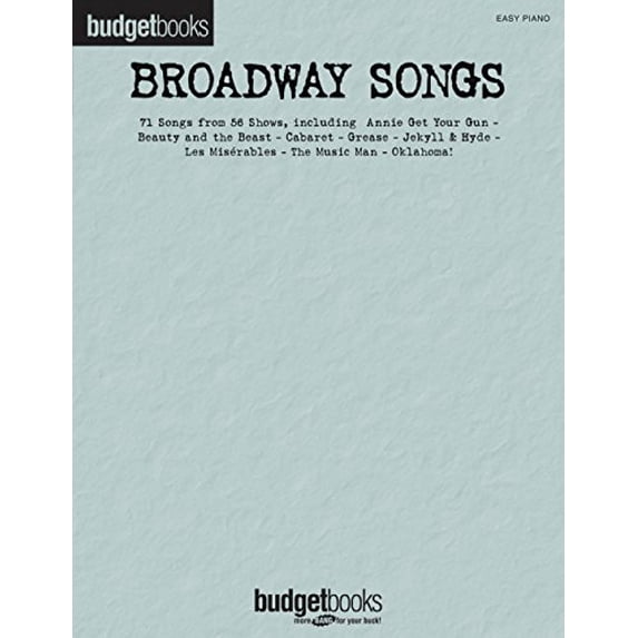 Pre-Owned Broadway Songs: Easy Piano Budget Books (Paperback) 0634080660 9780634080661
