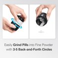 thumbnail image 5 of Pill Crusher and Cutter 3-in-1, Stainless Steel Grinder for Fine Powder with Storage Container, Purple, 5 of 8