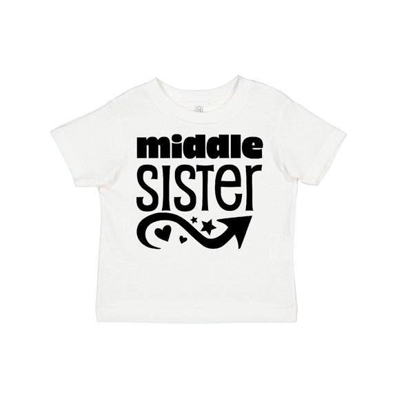 Inktastic Middle Sister Boys or Girls Toddler T-Shirt