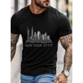 thumbnail image 3 of Men's T-Shirt NEW YORK Short Sleeve Casual Tee Classic Crew Neck T-Shirt for Men, XL, 3 of 6