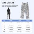 thumbnail image 2 of Mens Pajama Pants - Soft Sleep & Lounge Pants for Men, Bike chains Pattern white Cuteness Casual PJ Bottoms Pants with Pockets, 2 of 5