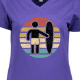 thumbnail image 4 of Inktastic Surfing Gift for Surfer Women's V-Neck T-Shirt, 4 of 5