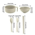 thumbnail image 2 of Microwave-Safe Instant Noodles Bowl with Lid - Food Grade Tableware Set with Chopsticks for Dormitories, Offices, Camping & Home Use - Easy Clean, Portable Ramen Bowl for Quick Meals, Beige, 2 of 6