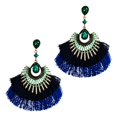 thumbnail image 3 of 2 uds pendientes de borla accesorios de ropa flecos gota de diamantes de imitación oreja colgante Azul Yuyangstore pendientes de borla, 3 of 8