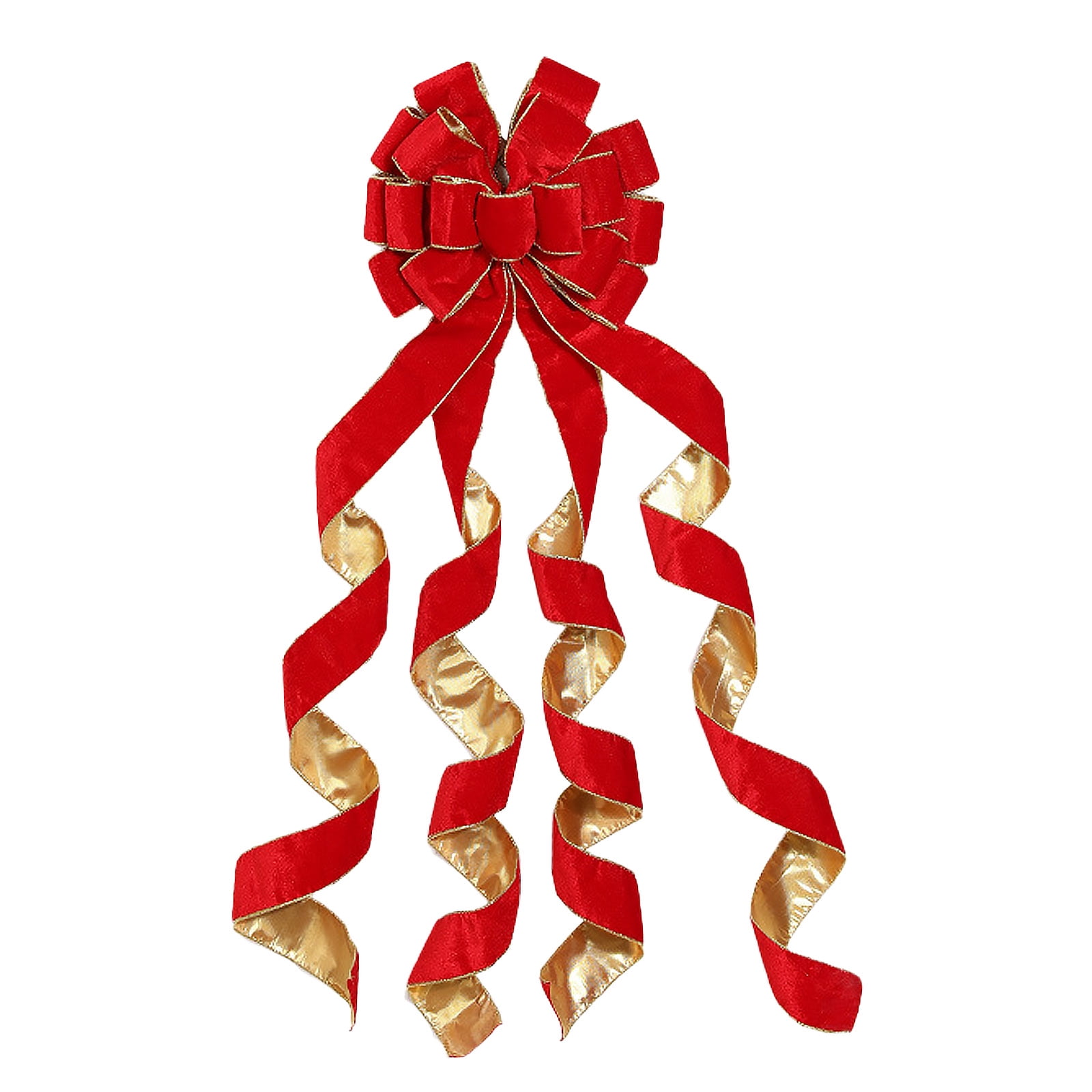 51 x 11"Christmas Tree Topper Bows，Large Toppers Gift Bow with Long