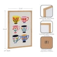 thumbnail image 6 of Kate and Laurel Botanical Coffee Shop Tea Cups Framed Wall Art by The Creative Bunch Studio, 12x16 Natural, Cute Coffee Mug Art for Wall, 6 of 7