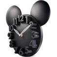 thumbnail image 1 of 10inch Children's Wall Clock Black Mouse 3D Numbers Quartz Wall Clock for Bedroom Nursery School, 1 of 5